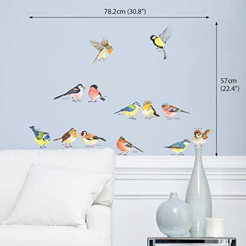 Vinilos decorativos Little Birds para pared, hojas pequeñas miniatura 3