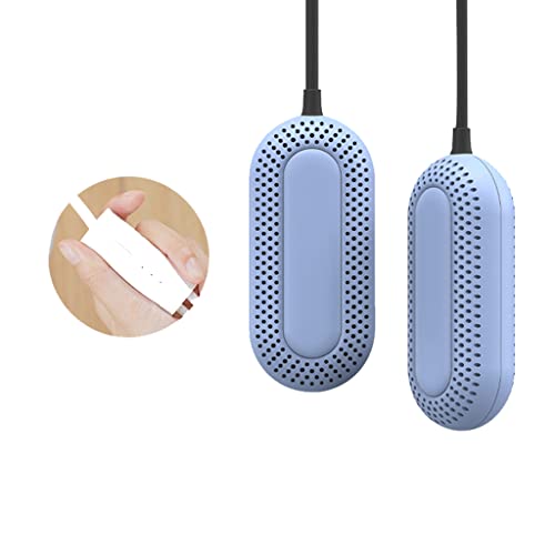 Mini Secador de zapatos portátil azul con 3 modos temporizador miniatura 1
