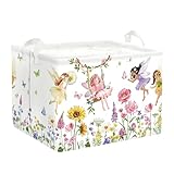 Clastyle Prinzessin Aufbewahrungskorb Rosa Kleidung W&auml;schekorb Bad Aufbewahrungsbox f&uuml;r Eltern Organize Spielzeug Buch, Blumenfee, 40x30x30 cm