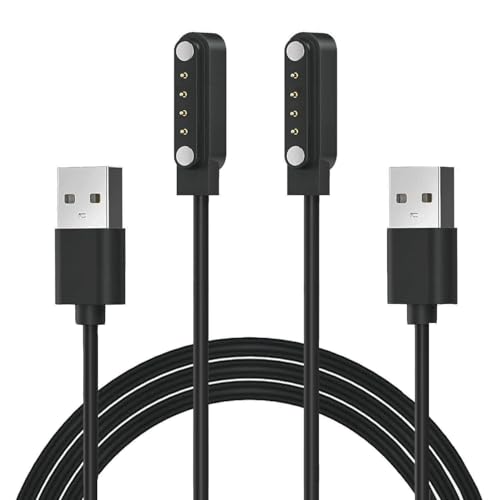 FoundEast Compatible with Medical Alert Necklace GPS Tracking Charger, Charging Dock Replacement USB Cable for Medical Alert Accessories (Black&Black)