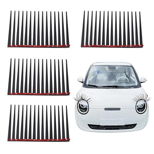 JRYXDS Autocollant Pour Voiture, 4 Pièces, Décoratif Auto-Styling, Cils Sticker, Décor Autocollant, Autocollant De Pare-Chocs Amovible, Autocollant De...