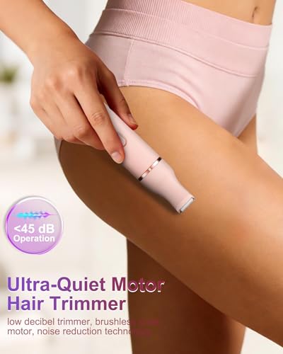 Image of Bikini Trimmer for Women, 2-in-1 Electric Razors Shaver,Rechargeable Ladies Bikini HairTrimmer Removal with Snap-in Ceramic Blades IP7X Washatble