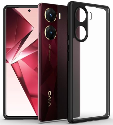 Image of KAPAVER Hybrid Series Back Cover Case Compatible with Vivo V29e (Black)