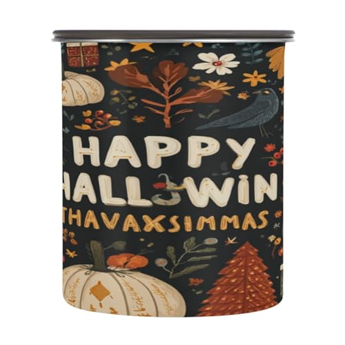 Envase de café decorativo Halloween 900ml acero inoxidable