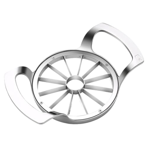 JVHLOV Pomme Acier Inoxydable,Trancheuse de Pomme,Vide Pommes Inox Couper Poires, Eplucheur de Pommes 12 Lames, Idéal pour les Pommes et les Poires