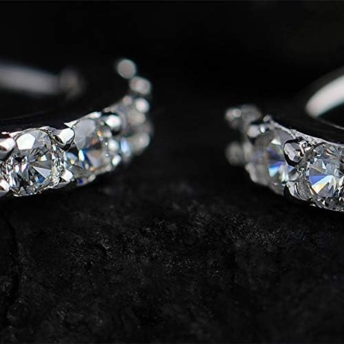 Miniatura 7 de Aretes de aro pequeños de plata de ley 925 con circonita cúbica, aretes de cartílago, aretes de piercing de oreja, aretes pequeños para mujeres y