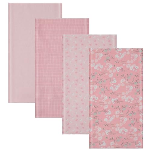 Image of Cudlie 4 Pack Receiving Blankets: Ultra-Soft Essentials for Baby Boys and Girls, Swaddling, Cuddling and Nursing. Multipack for Infants, Newborns and Babies. Perfect for Baby Showers and Everyday