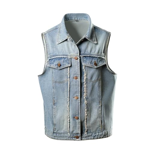 Chaleco vaquero para hombre estilo vintage confeccionado en denim robusto 5xl