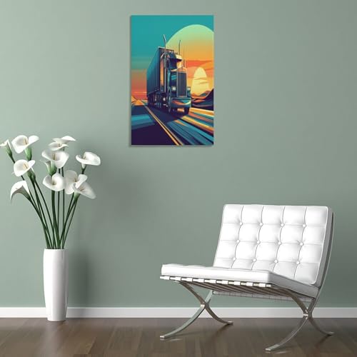 Tableau impression sur toile camion pour habiller un mur vide avec style