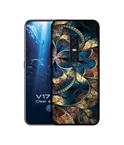 Image of Fractional Pattern Design Premium 2D Printed Metal Back Case Cover for Vivo V17 Pro 4G