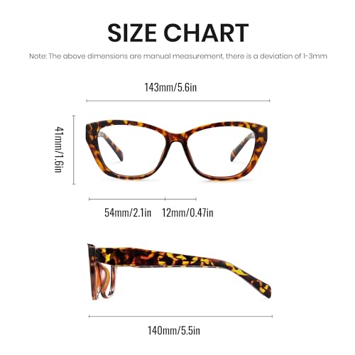 Image of Cyxus Cat Eye Blue Light Glasses for Women Reduce Eye Strain 8154 | Eye Protection,UV Protection,Stylish Chunky Frame,Ideal for Office Work Daily Work