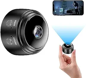 SONATA GOLD WiFi CCTV Security Camera for Home Outdoor High HD Focus Spy Magnet Mini Spy WiFi Magnetic Live Stream Night Vision IP Wireless 1080P Audio Video Hidden Nanny Camera (5MP)