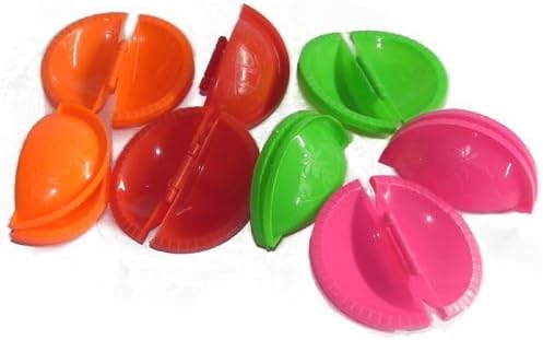 DiBha Plastic Karanji Gujiya Maker Mould, Mold, Sancha for Festivals,Holi Multicolor Set of 4 (Diameter- 10cm)