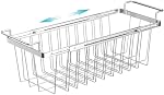 Orgneas Stainless Steel Freezer Baskets for Chest Freezer, Capacity Expandable Deep Freezer Organizer Bins Adjustable From 16.5" to 26.5" Wire Basket Storage with Hanging Handles