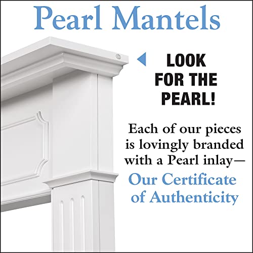 Image of Pearl Mantels ARYB48520 Furniture for Your Fireplace, Premium Grade A MDF White Mantel Surround, Crisp White Paint, Interior Opening 48 inch W x 42 inch H