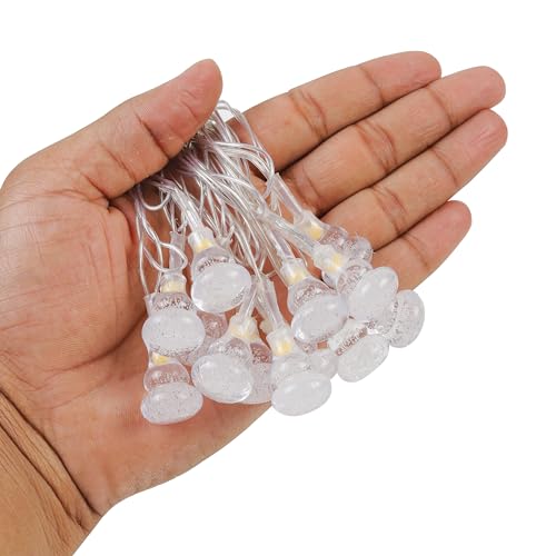 Image of Lexton Fairy 14 Snow Ball Shape LED String Light | 14 LED, Plug Sourced, 4 Meter Long | Suitable for Diwali, Birthday, Festival, Wedding, Party, Patio, Lawn, Restaurants (Pack of 1, Warm White)