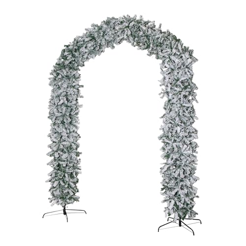 8ft (2.60m) Samuel Alexander Double Door Snow Flocked Christmas Tree Arch with 2000 Tips - Image 7
