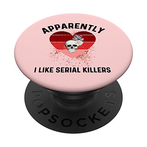 I Like Serial Killer Gifts Podcast pour femme True Crime Murder PopSockets PopGrip Interchangeable