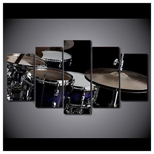 Cuadro sobre Lienzo 5 Piezas Impresión En Lienzo Instrumento musical 150X80CM Grabados e impresiones Obras de arte Hogar decorativo Impresiones sobre lienzo Hogar Regalo halloween