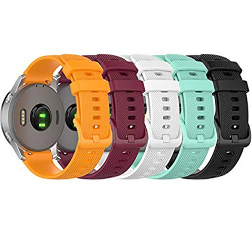 18MM Replacement Watch Band Straps Compatible with Fossil Gen 4 Q Venture HR Women Band, Fossil Women's Gen 3 Q Venture Bands (Orange,Red,Teal,White,Black)