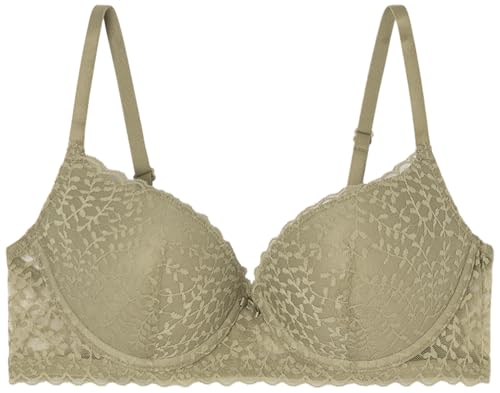 Women'secret helankas 1 Gorgeous Sujetador Push up Encaje Kaki Claro, 90B Women's