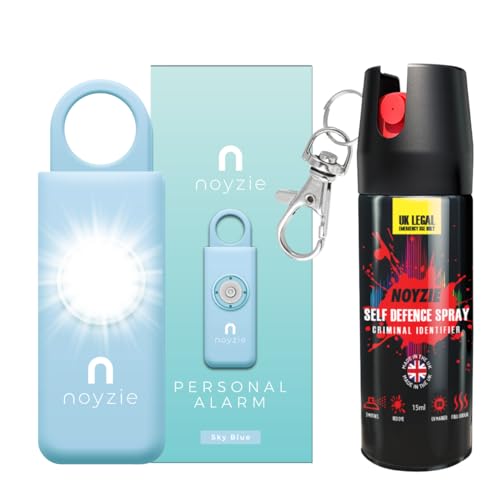 Self Defence Spray & LOUD Personal Safety Alarm NOYZIE UK Legal P...
