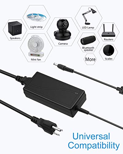 Alitove AL12V6ABK 12V Power Supply 6A 72W Ac To Dc Adapter 100~240V Ac To Dc 12 Volt 6 Amp Converter 12 Vdc 6A 5.8A 5.5A 5.2A Transformer 5.5Mmx 2.5Mm 2.1Mm Plug For Led Strip Light Cctv Camera Dc Pump Fan thumb #5