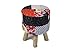 DECOHOUSE Taburete Patchwork - REPOSAPIES Puff Redondo - Patas Madera Y Bonito Estampado