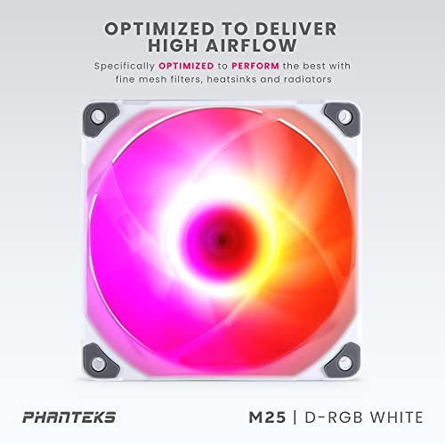 Image of Phanteks SK 120mm PWM Fan DRGB 3 Pack Case Fan /Cooler - White - PH-F120SK DRGB PWM WT01 3P