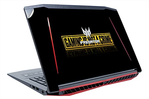 Image of GADGETS WRAP Printed Vinyl Top Only Skin Sticker Decal for Acer Predator Helios 300 15.6 MN - Gaming is Not Crime