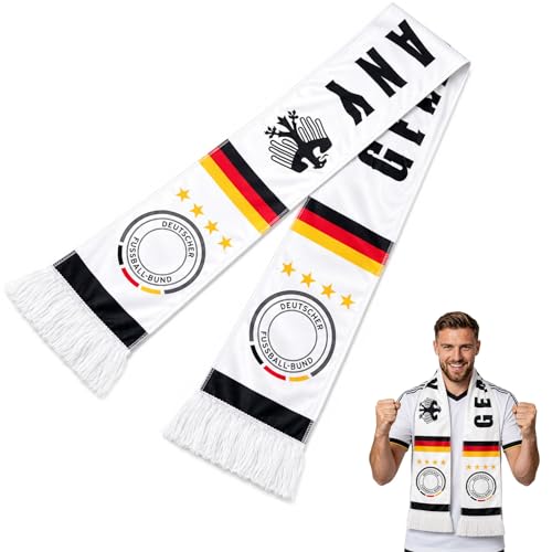 Jiahuade Deutschland Schal Deutschland Fanschal Fußball Fanschal Hochwertiger Schal für Stadion Fussball WM 2026 Halstuch für Stadionbesuche und Nationalmannschaft Unterstützung