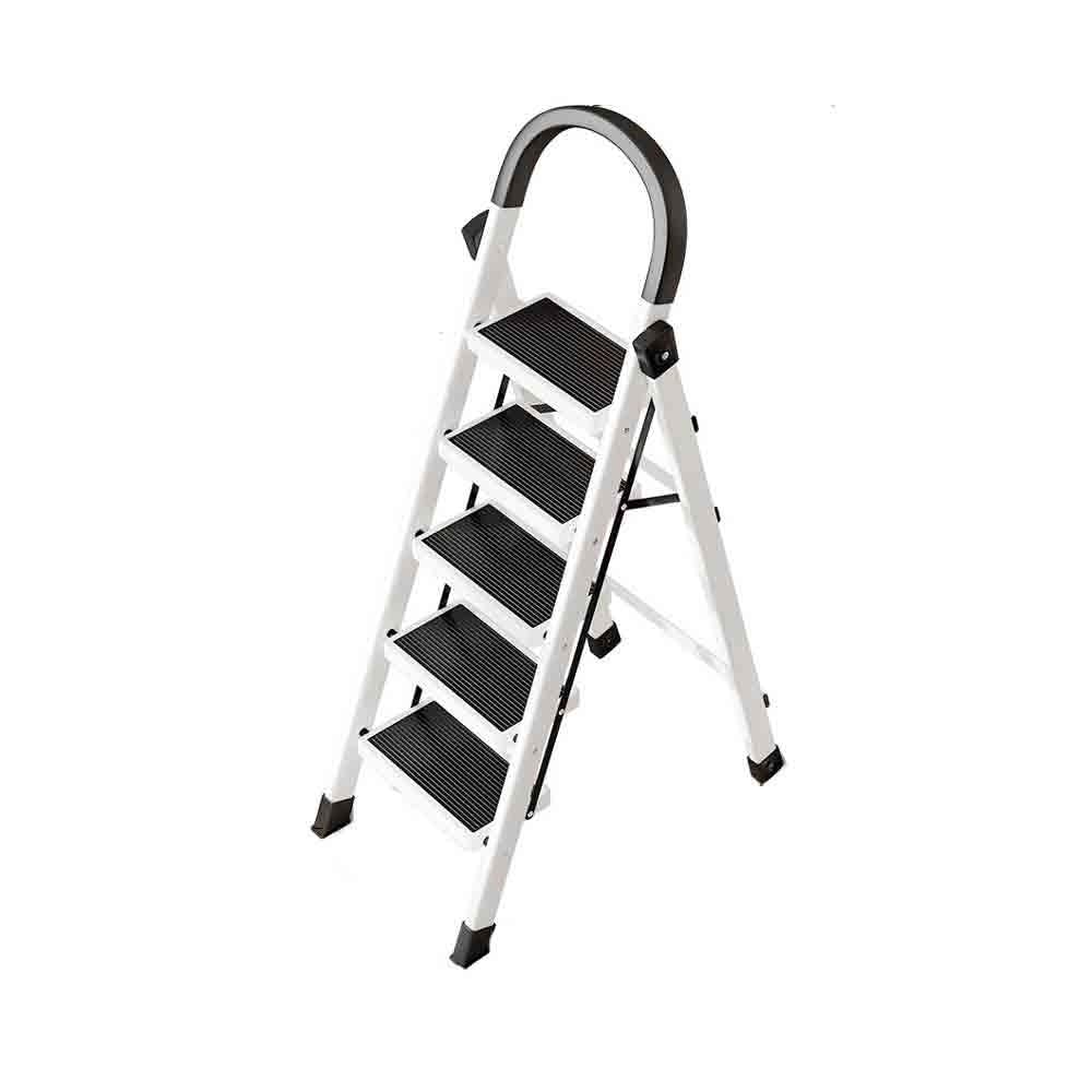 Ladder Multifunctional Folding Ladder Telescopic Thickened Indoor 4/5/6 Steps Stairs Small Portable Ascending(Medium)