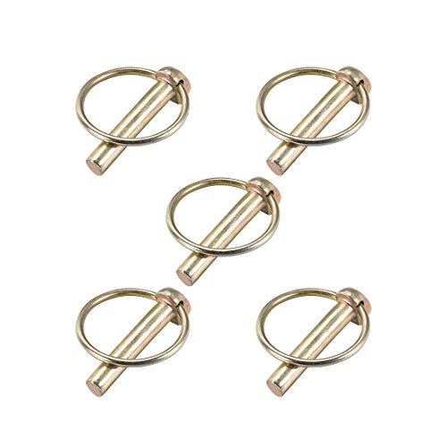 sourcing map Bisagra Pasador con Anillo - 8mm x 41mm Remolque Pasadores...
