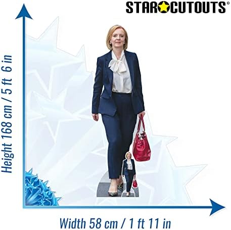 STAR CUTOUTS CS1003 Liz Truss Conservative Politician Lifesize Cardboard Cutout With Free Mini