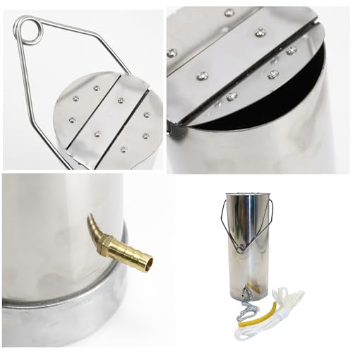 304 - Cubo de muestras de agua de acero inoxidable de 1 litro para pruebas de calidad del agua, recolección de aguas residuales, análisis de agua superficial de ríos y lagos