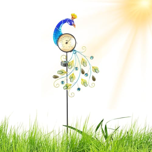 Luces de Jardín – Luces Solares con Estaca 10cm, Luz Navideña de Acrílico, Iluminación Nocturna | Construcción Metálica Duradera para Céspedes, Patios, Balcones y Caminos, Lámpara LED para Césped, Bal