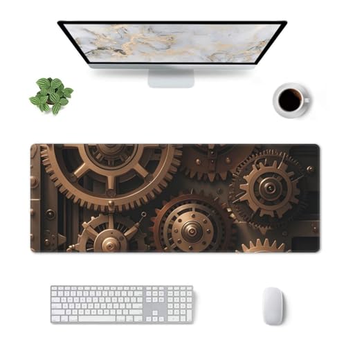 Tapis de bureau long bords cousus et antidérapant pour clavier mécanique