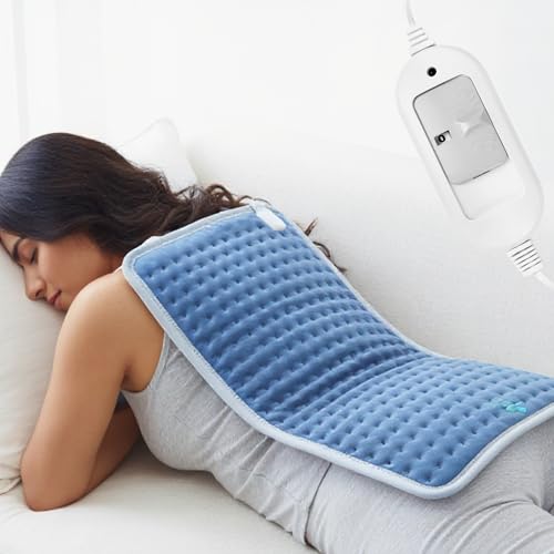 Image of Heatronics Electric Heating Pad XL | Large Heating Pad for Back & Period Pain Relief | 3 Heat Levels | ThermoLock Control | TheraFlex 6-Layer Build | ISO 13485 & CDSCO Certified | 1-Year HeatCare Warranty