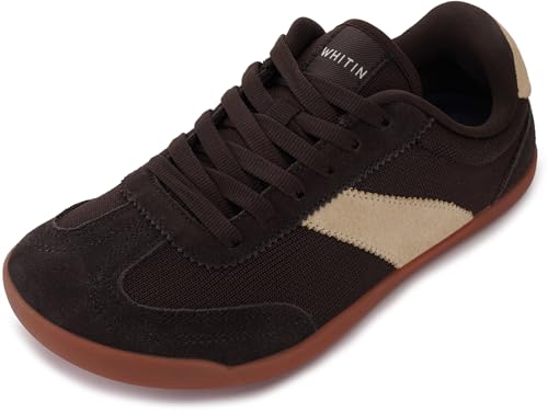 Image of WHITIN Women's Wide Toe Box Barefoot Shoes Retro Style W608 | Zero Drop Support, Natural Foot Alignment, Balanced Walking Feel, Daily Commute, Long Hours Standing