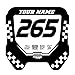 Sur Ron Front Number Plate & Decals, Dirt Bike Plastic Black Plate & Graphics for Sur-Ron Light Bee X/S,Talaria Sting MX3/R MX4 Talaria XXX Super73 MX350 MX650 E-Ride Pro SS/S Segway X260 X160
