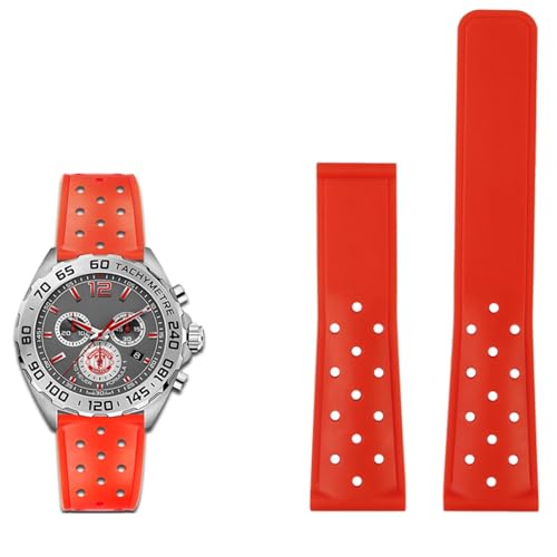 Bracelet de montre 22 mm en caoutchouc souple pour rénover le style d'une TAG Heuer