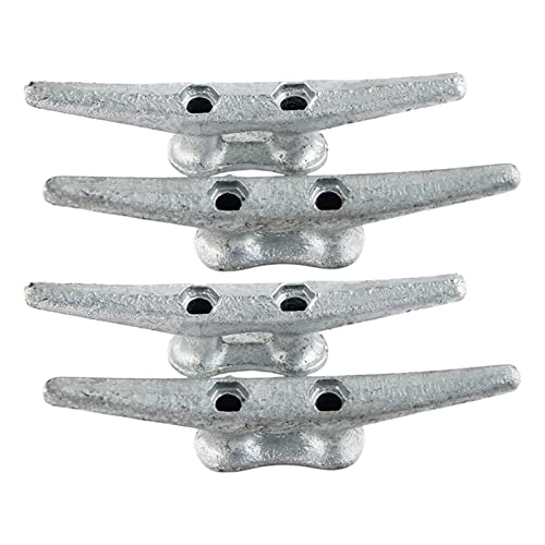 Rolasm Boat Cleats 4In,6In,8In,Rope Cleat Galvanized Cast Iron Dock Cleat For Marine Or Decorative Applications 4Pack (4 Inch-4Pcs) #TOP4