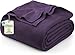 Pure-Cotton Throw Blanket (Twin, Plum) - 100% Cotton Couch Quilt, Breathable Twin Blanket - By Utopia Bedding