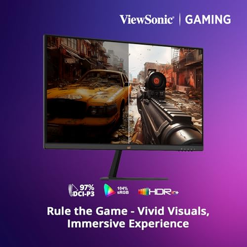 Image of ViewSonic Gaming VX2758A-2K-PRO-2 55.88 cm 27 inch | 185 Hz| IPS QHD 2K Gaming Monitor | 1ms | HDR10| FreeSync | 137% sRGB | Height Adjustment |Swivel, Tilt, Pivot | Eye Care| 2 x HDMI | DP