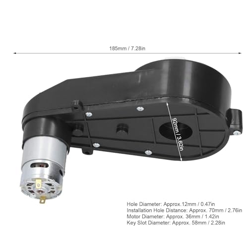24V 18000RPM 555 Motor Gear Box, Electric Motor Gearbox Accessory for Children Car, Motorcycles - Image 3