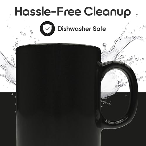 Set de 4 Mugs Clásicos Teaz Cafe 11 oz Negro miniatura 6