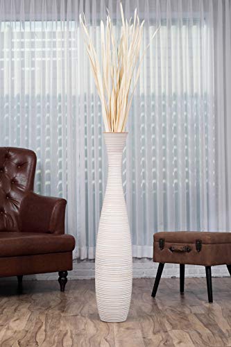 Image of Leewadee Large Floor Vase 41 inches Mango Wood for Pampas Grass, Dried Flowers