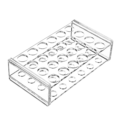 Image of Othmro 2pcs Transparent Acrylic Test Tube Holder Rack,Centrifuge Tube Holder,Plastic Stand for Labortory Holder 14mm 24Holes Suitable for 5ml Test Tubes