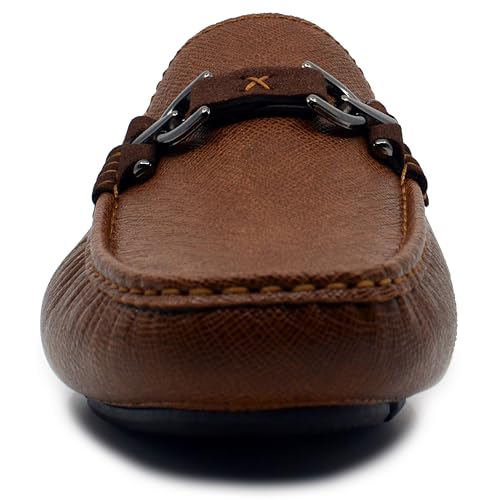 AKADEMIKS Men's Buckle & Bit Loafers Driving Moccasins with Memory Foam Comfort4