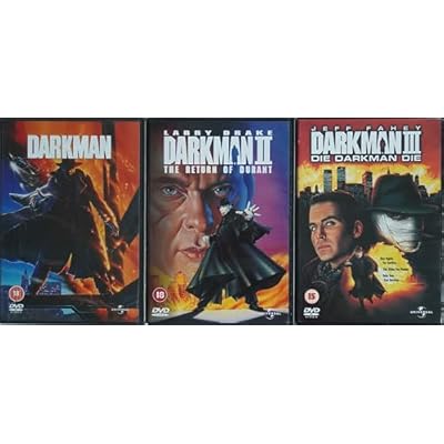 DARKMAN TRILOGY 1-3 COMPLETE COLLECTION / 1 - DARKMAN / 2 - RETURN OF THE DURANT / 3 - DIE DARKMAN DIE = ULTIMATE 3x DVD UK SET